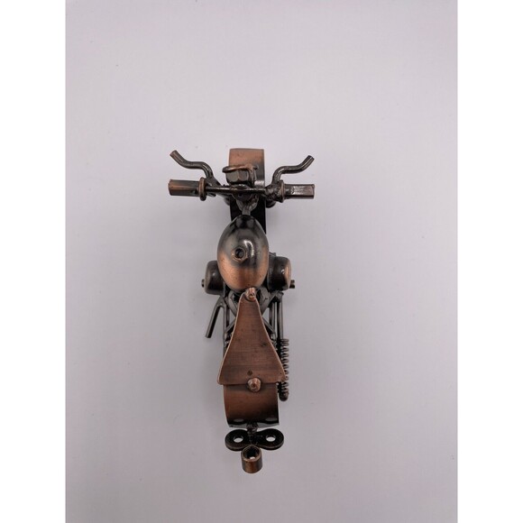 Handmade Metal Motorcycle Copper Color - Picture 6 of 6